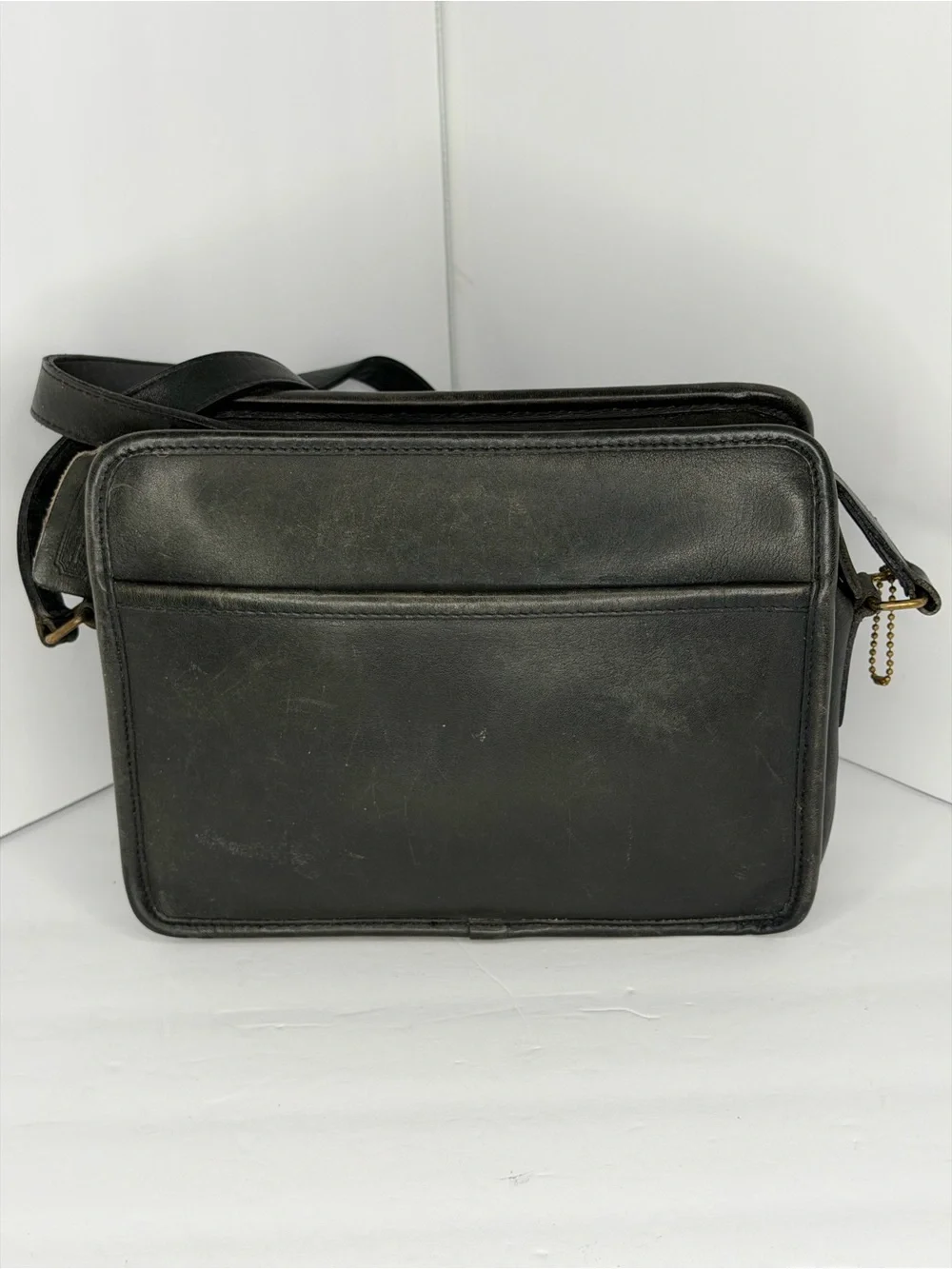 Coach Vintage Black Leather Crossbody Bag 654-3801